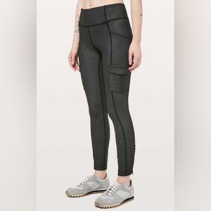 Lululemon Women's Black High-Waisted Leggings, Size 4,Euc